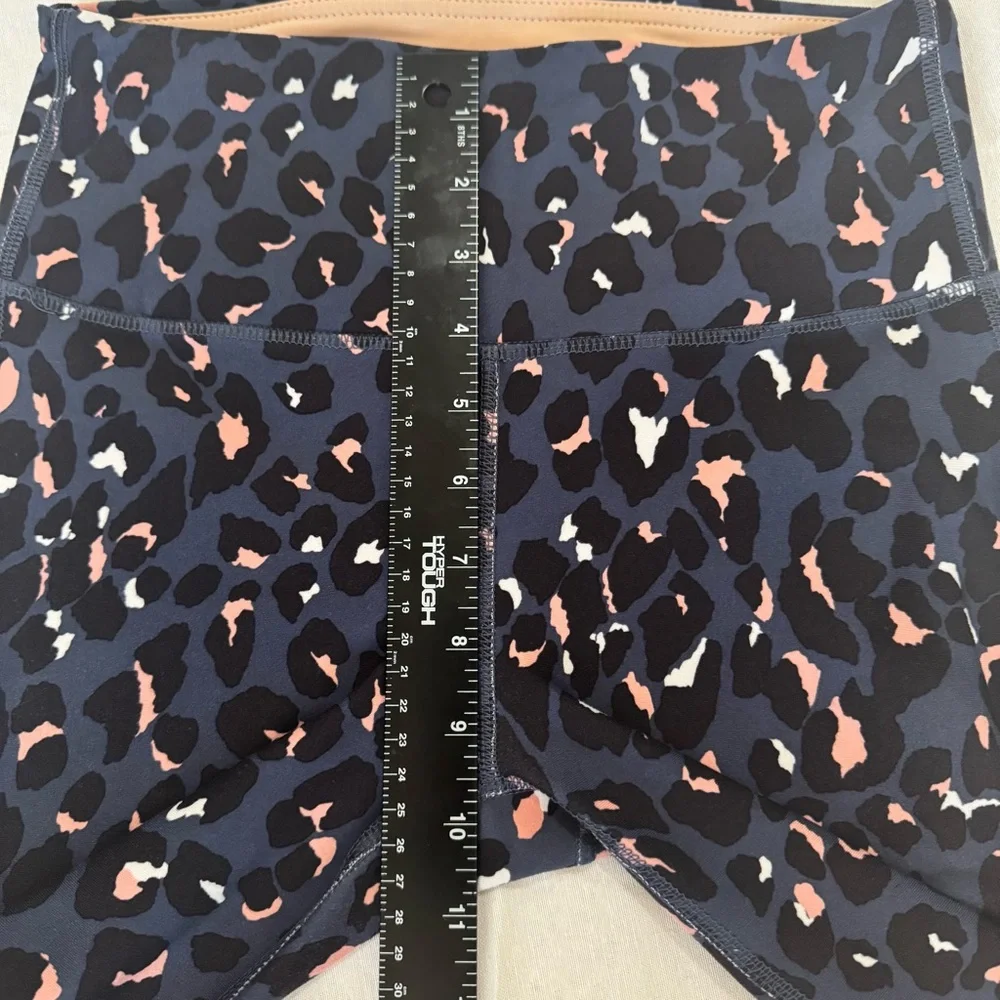 Marika Sport Leggings Navy Blue Peach Leopard Size Small 4-6 - Picture 5 of 7